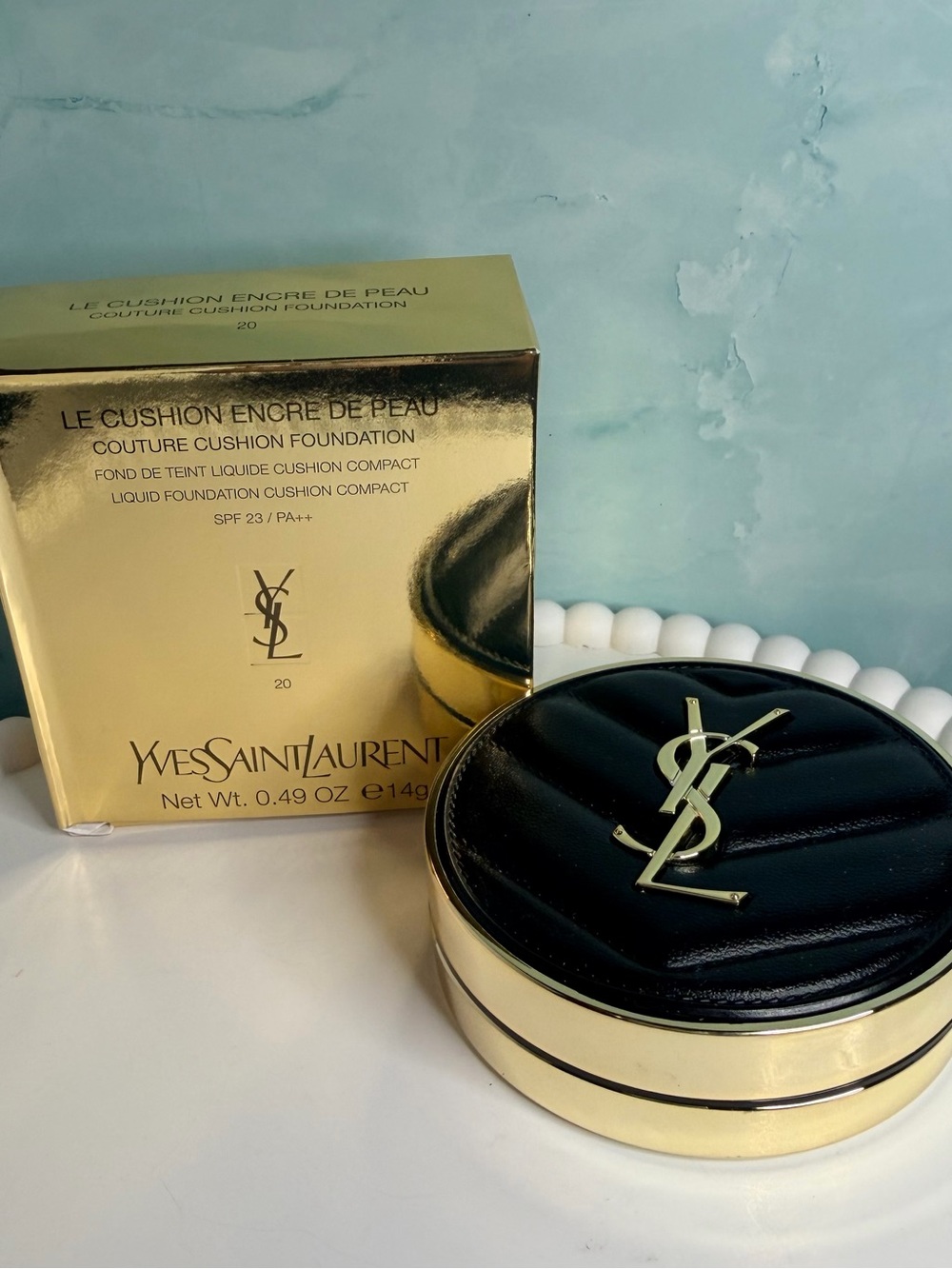 YSL Le Cushion Encre de Peau Matte Foundation B20 Natural Beige SPF23 New